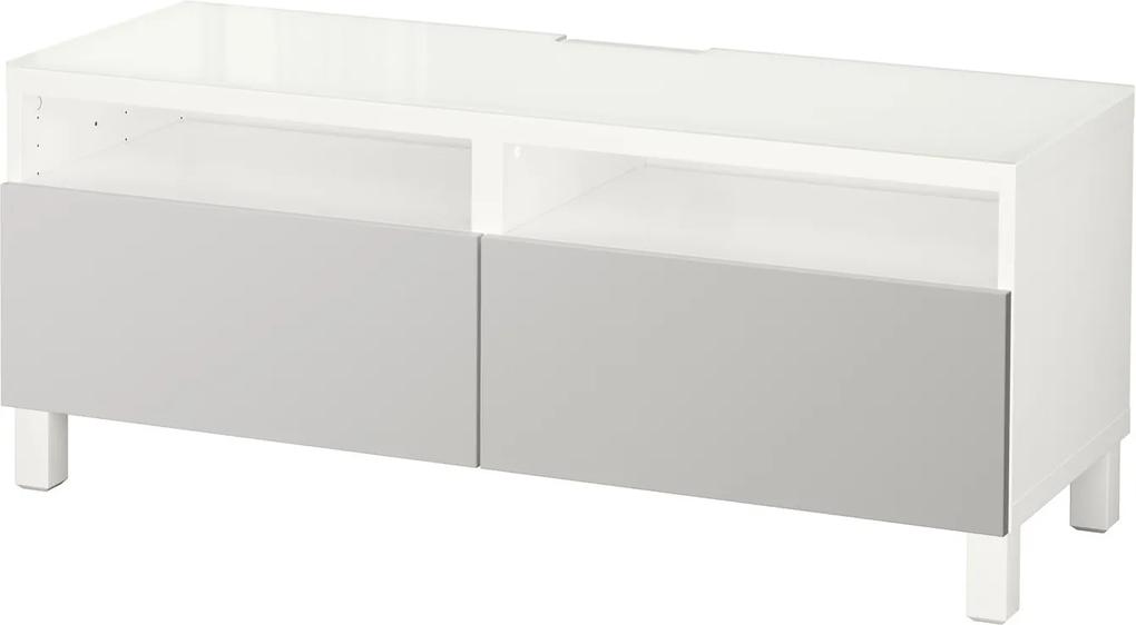 IKEA BESTÅ Tv-meubel met lades wit, lichtgrijs - lKEA