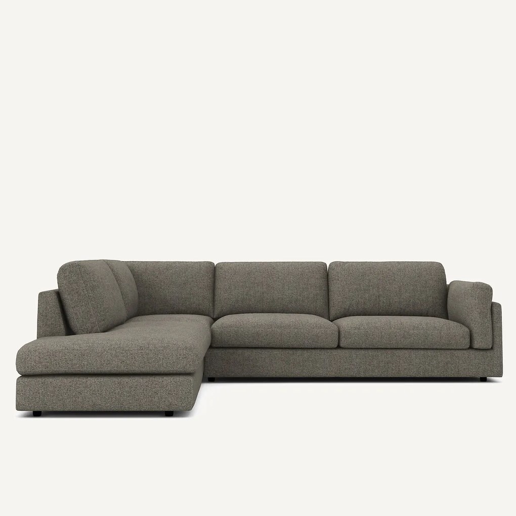 Tweed hoekslaapbank met longchair, César