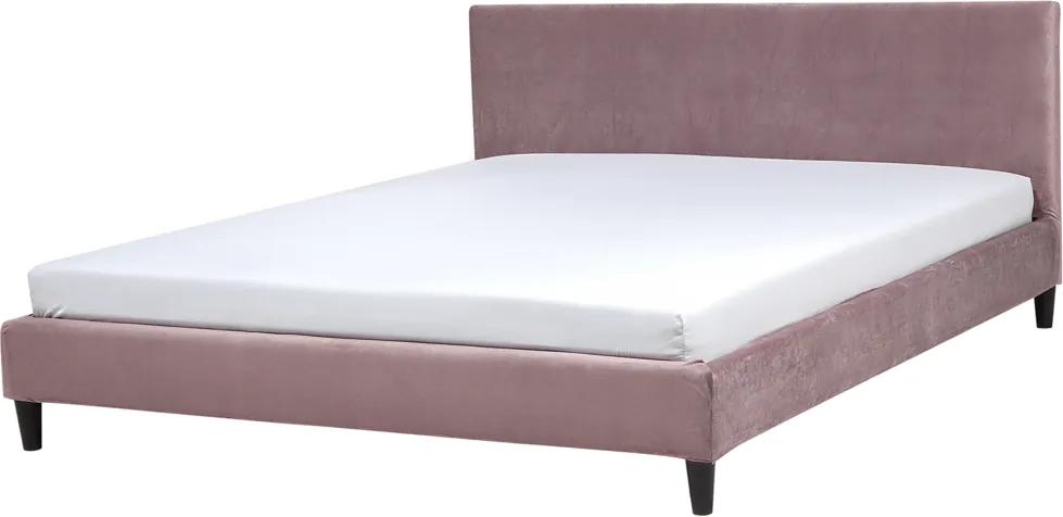 Bed fluweel roze 180 x 200 cm FITOU