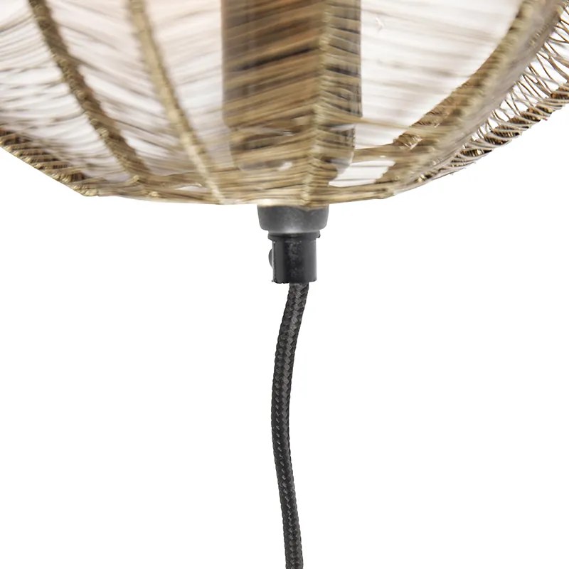 Industriële wandlamp brons met zwart - Dong