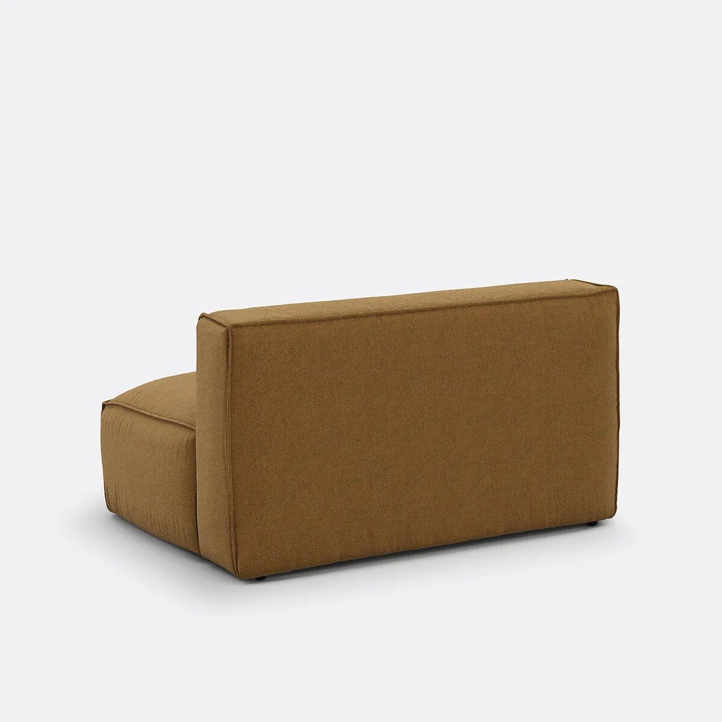 Modulaire 2-zits zitbank van getextureerde stof, Seven