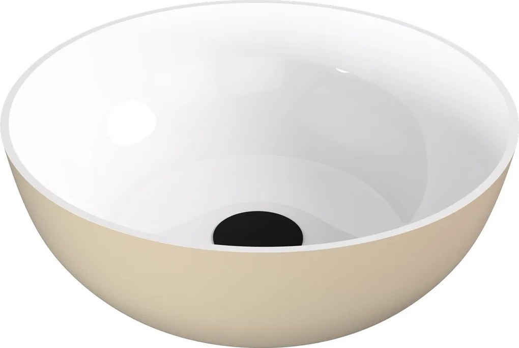 Polysan Banera waskom rond 39x14cm wit/beige mat