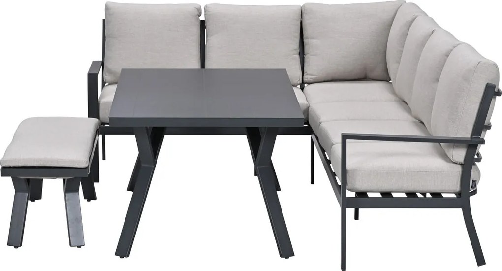 Garden Impressions Senja lounge dining set 4-delig links - sandstone