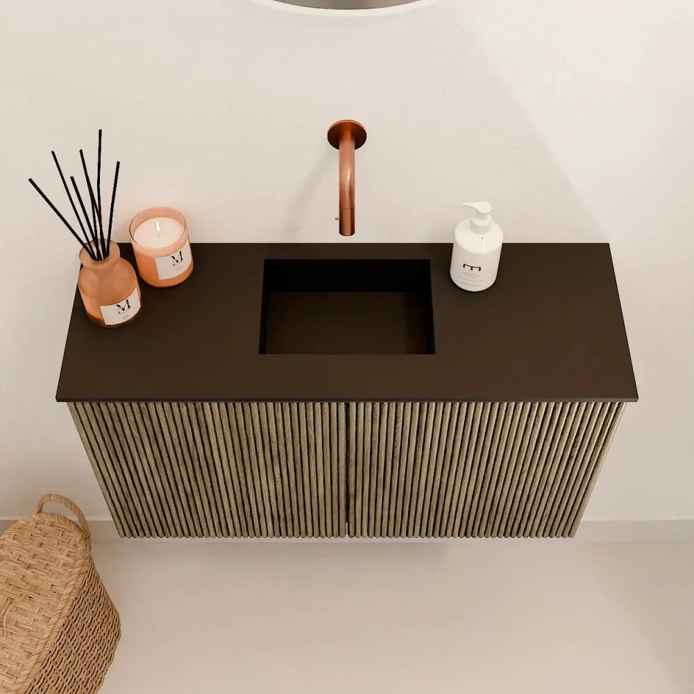 Mondiaz Joya 70cm toiletmeubel dusk met wastafel faye midden zonder kraangat urban