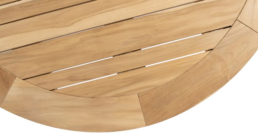4 Seasons Outdoor Lugano tuinset teak met Prado tafel Ø 160 cm * Sale * Tuinset houtkleur weerbestendig