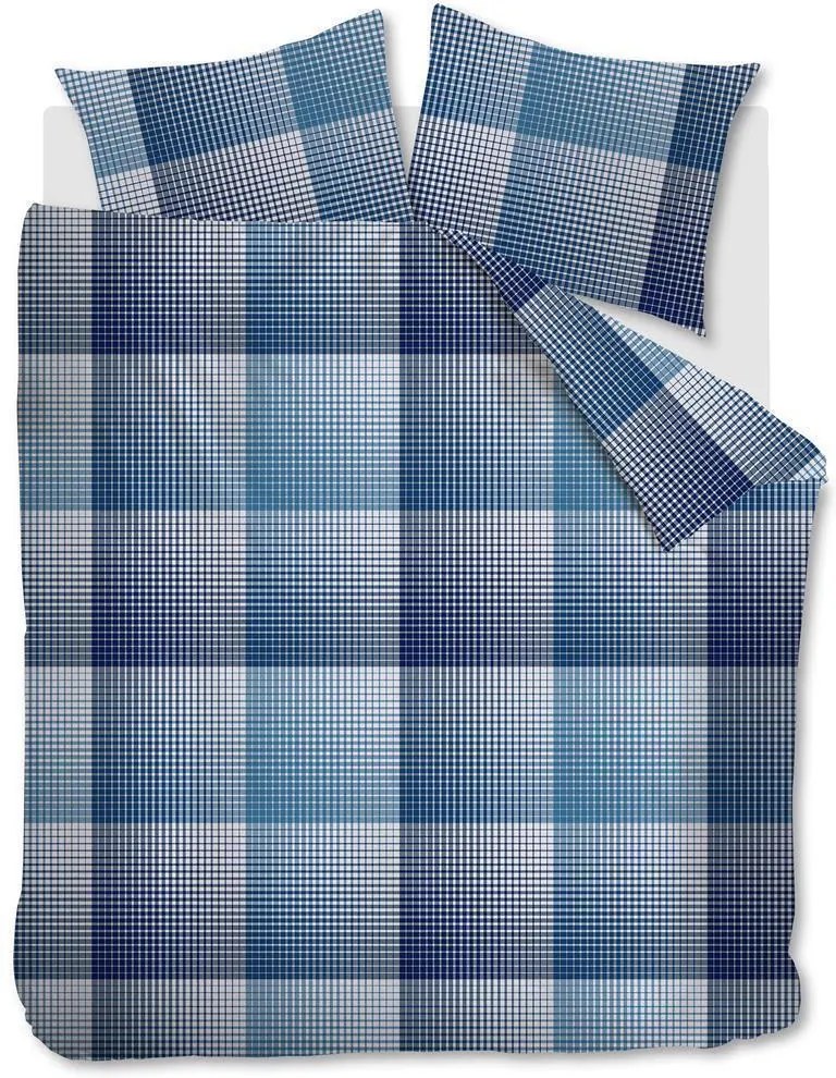 Beddinghouse | Dekbedovertrekset Denim Gingham lits-jumeaux: breedte 240 cm x lengte 200/220 cm + blauw dekbedovertreksets flanel bed & bad beddengoed