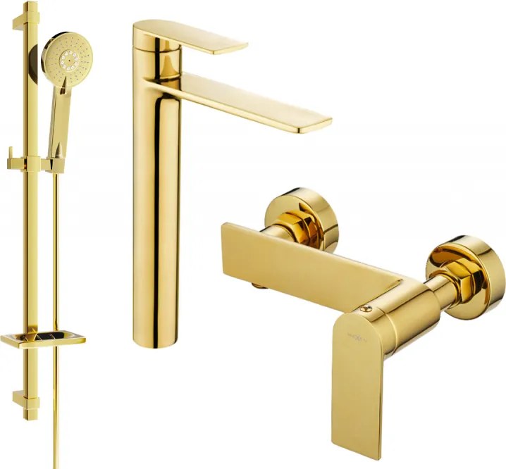 Mexen Zero DQ40 doucheset, goud - 71114DQ40-50