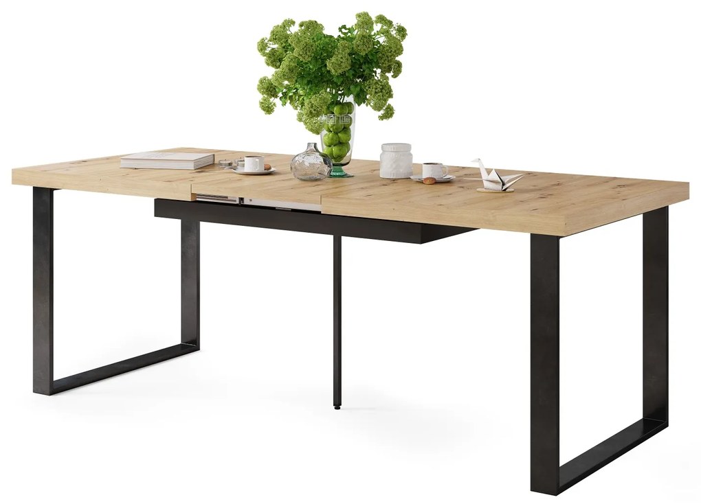 AVELLA Artisan Eik - LOFT TAFEL VOOR WOONKAMER/EETKAMER UITKLAPBAAR TOT 3,1 m!