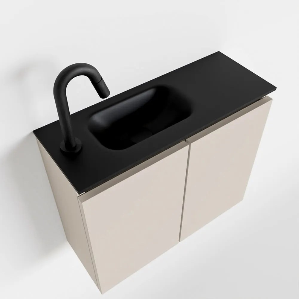 Mondiaz Ture 60cm toiletmeubel linen met wastafel urban links 1 kraangat