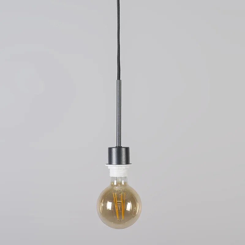 Moderne hanglamp zwart met kap 45 cm wit - Combi 1