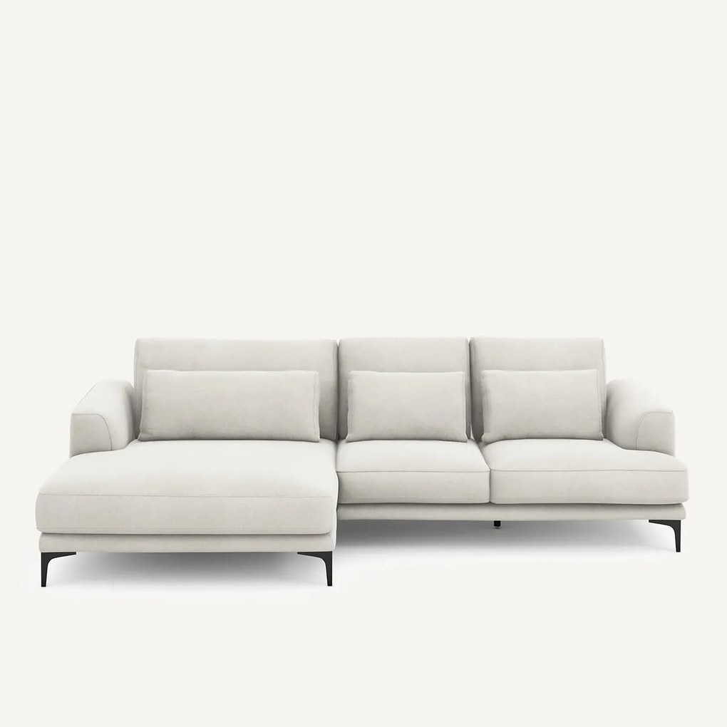 XL hoekbank links in linnen fluweel, MARSILE