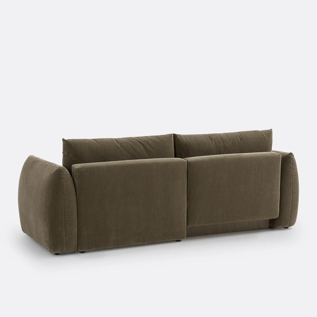 Corduroy hoekslaapbank met koffer, EDITH