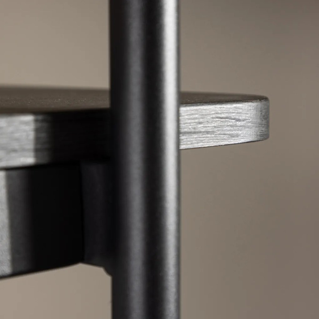 Openkast Met Vijf Planken Zwart - 120x40x190cm.