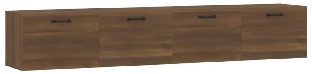 vidaXL Wandkasten 2 st 100x36,5x35 cm bewerkt hout bruineikenkleurig