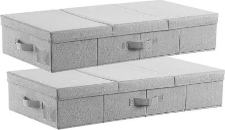 VEVOR Onderbed Opbergtas 2-pack (805 x 405 x 155 mm) Onderbedcontainer met deksel, opbergdoos voor kleding, schoenen, slaapkamerkleding, opbergtas 48 L