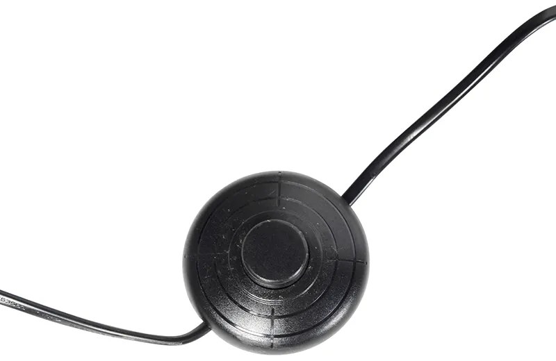 Vloerlamp tripod zwart hout met zwarte kap 50 cm - Puros