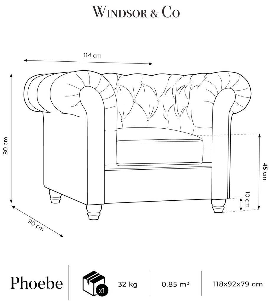 Fauteuil Phoebe velvet | Windsor & Co