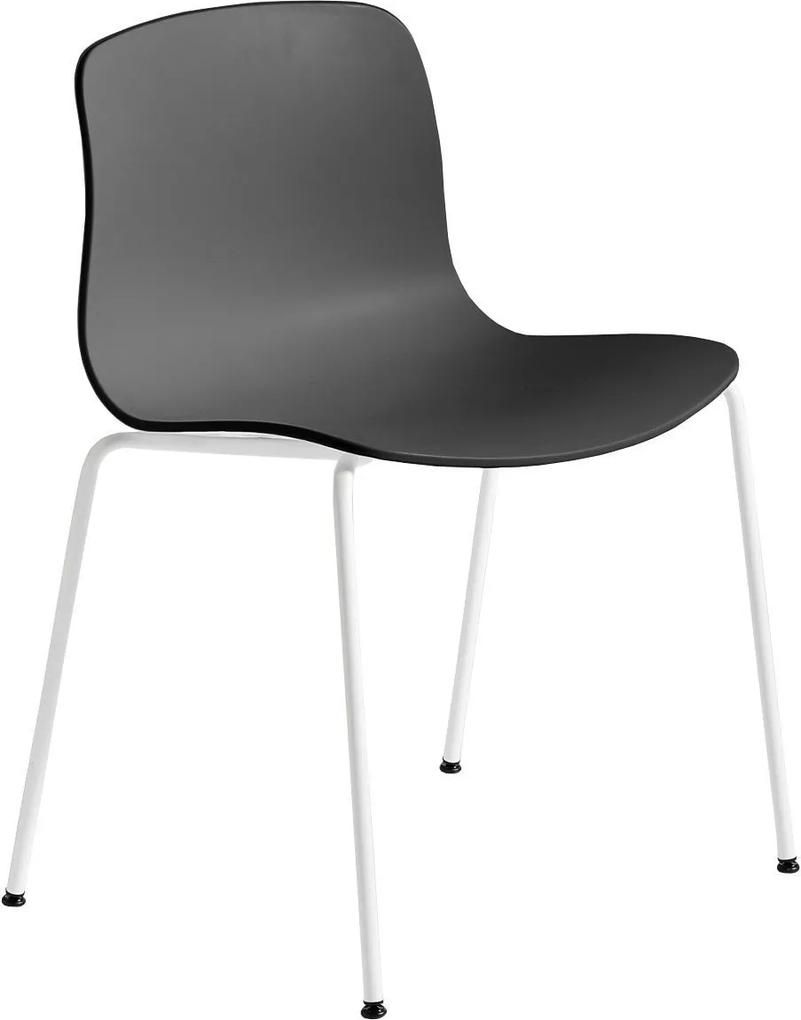 Hay About A Chair AAC16 Stoel Met Wit Onderstel Soft Black
