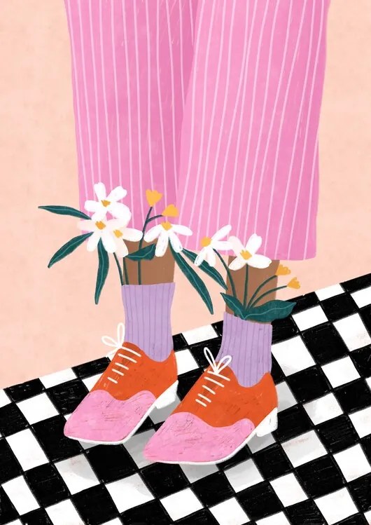 Ilustratie Floral Socks