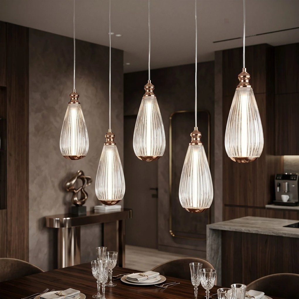Hangende plafond lamp LHJ120-CP light rose gold