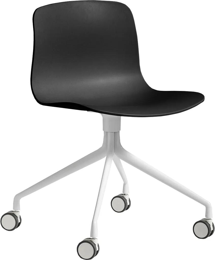 Hay About a Chair AAC14 stoel met wit onderstel Black