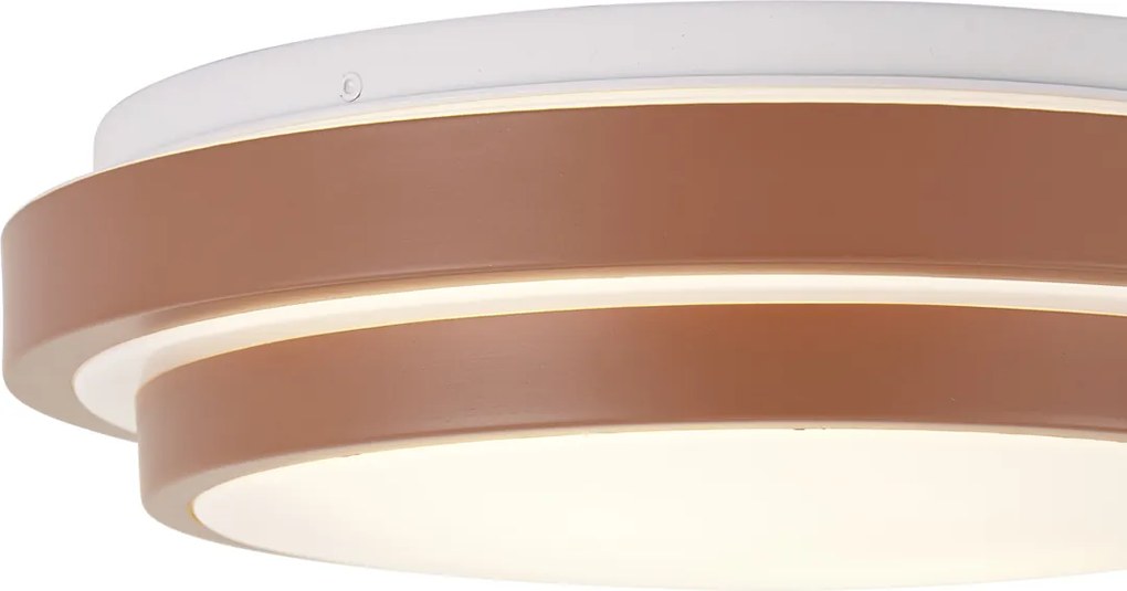 Moderne plafondlamp sienna met wit 34cm IP44 - Walden