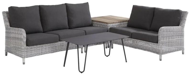 4 Seasons Outdoor | Indigo hoekbank 3 zitter rechts met cricket salontafel Loungeset weerbestendig