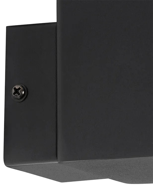 Moderne buiten wandlamp zwart IP44 met smoke glas - Denmark