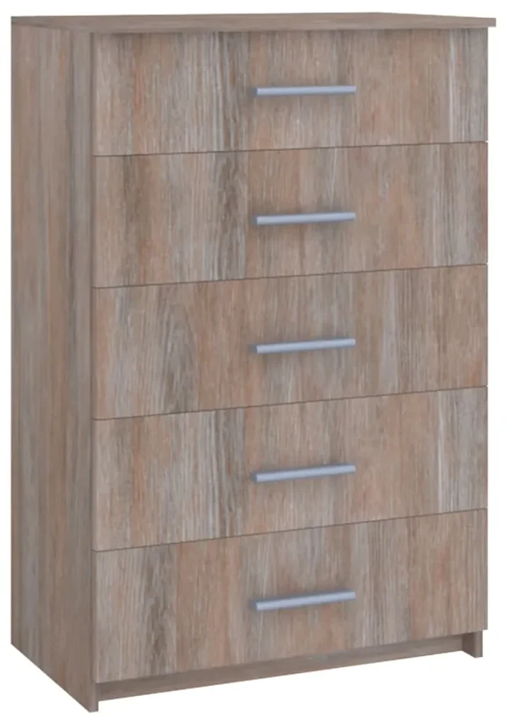 vidaXL Ladekast 71x35x108 cm spaanplaat grijs sonoma eikenkleurig
