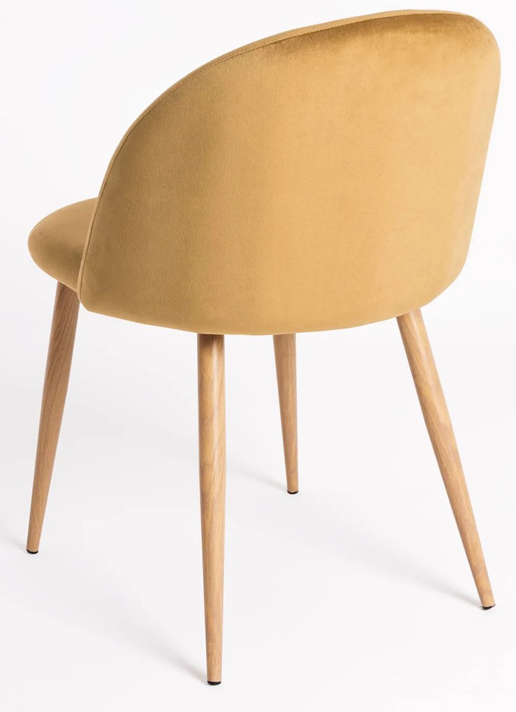 Set 4 fluwelen Vint Stoelen