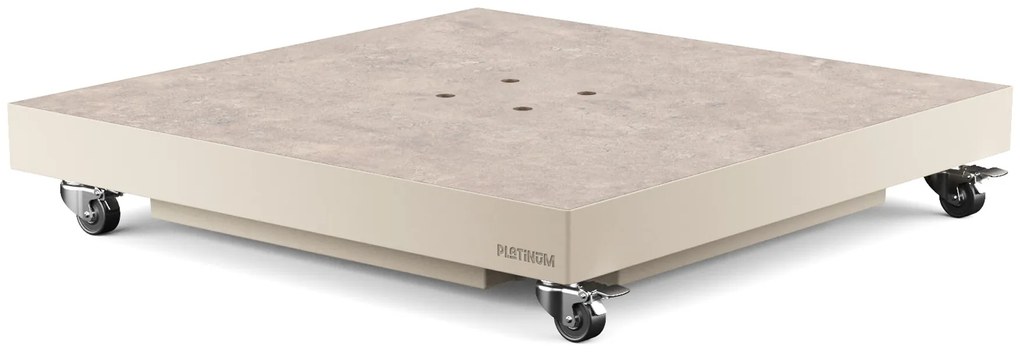 Platinum Challenger parasol Premium T2 3.5 - Champagne Teak + vulbare voet + hoes