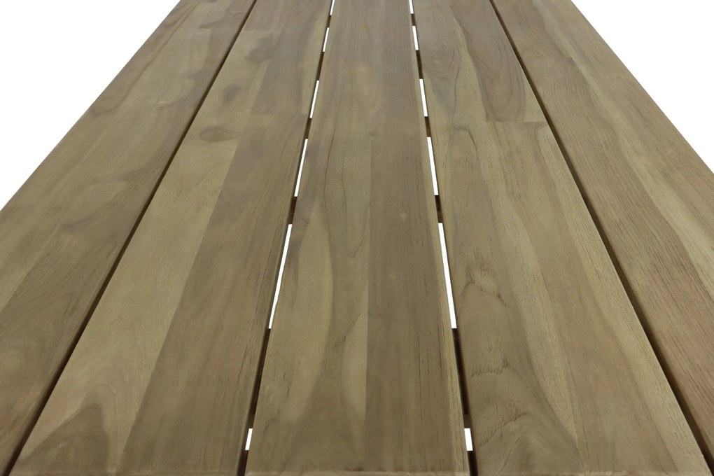 Dining Tuintafel rechthoekig 240 x 100 cm Aluminium/teak Taupe Montana