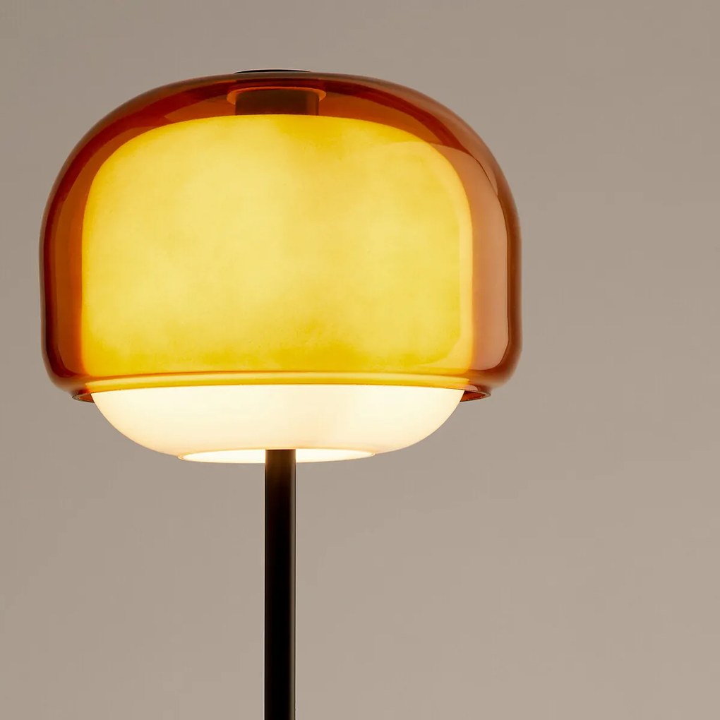 Vloerlamp van gekleurd glas, Kinoko