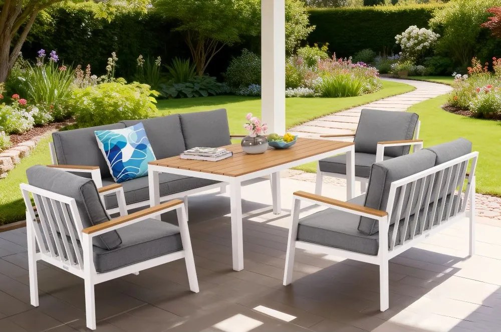 Zakintos Apetito 7 aluminium set wit Garden Point