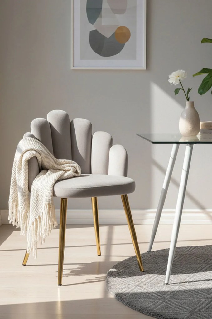 Hand Goud Fluwelen Stoel