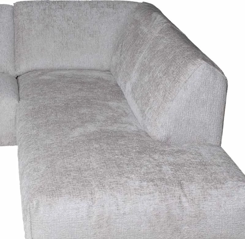 Hoekbank - Höft - rechts - stof Fusion grijs 149