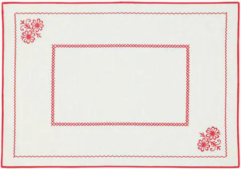 Placemat Berço met geborduurde rand