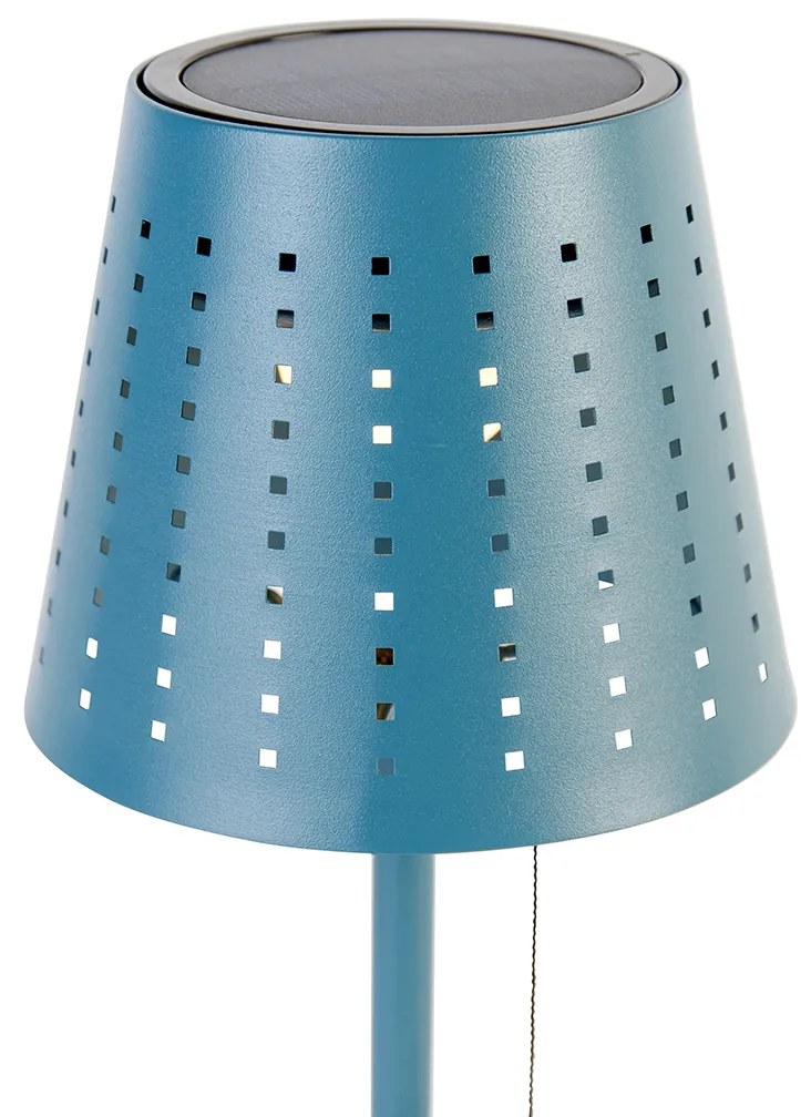 Buitenlamp met dimmer LED Set van 2 tafellamp met dimmeren blauw oplaadbaar en solar - Ferre Design IP44 Buitenverlichting