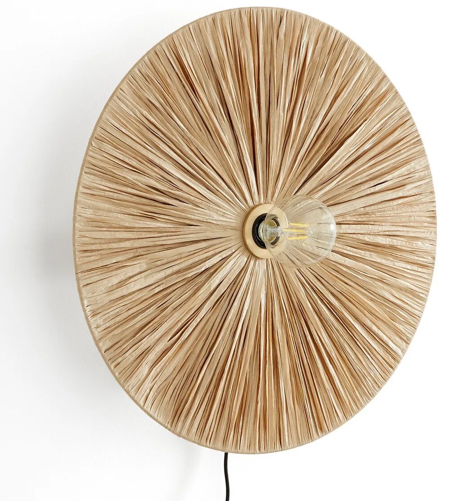 Ronde wandlamp in raffiaØ50 cm, Rafita