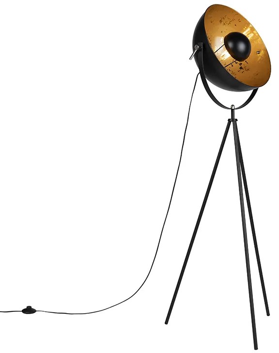 Smart vloerlamp tripod zwart incl. Wifi A60 - Magna 40 Eglip