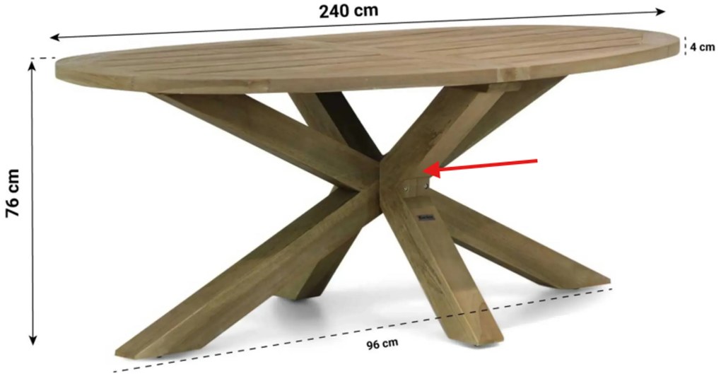 Tuinset 6 personen 240 cm Rope Geel Lifestyle Garden Furniture Dallas/Boston