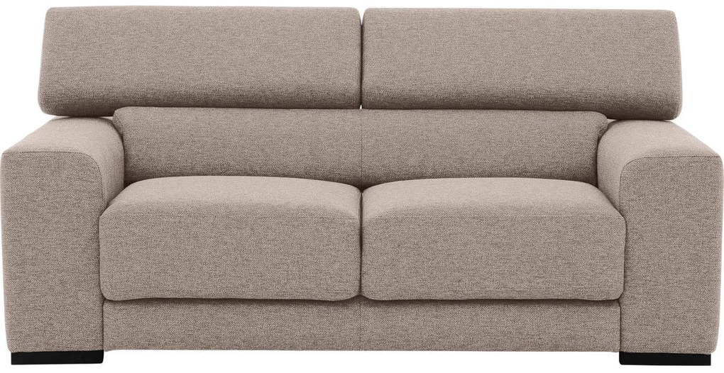 Goossens Bank Nora beige, stof, 2-zits, stijlvol landelijk