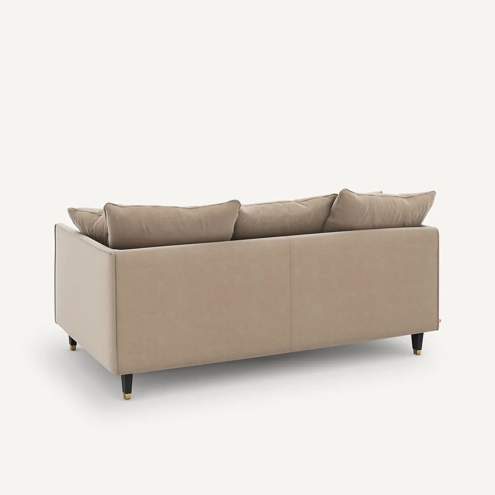 3-zits compacte fluwelen bank, Lazare
