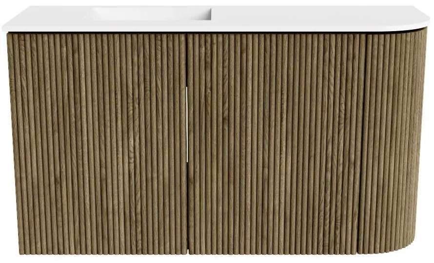Mondiaz Joya 70cm toiletmeubel ronding rechts dusk met wastafel faye links 1 kraangat talc