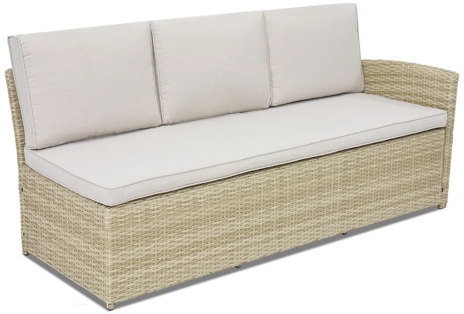 Hoekbank van kunststof rotan Monaco Garden Point beige