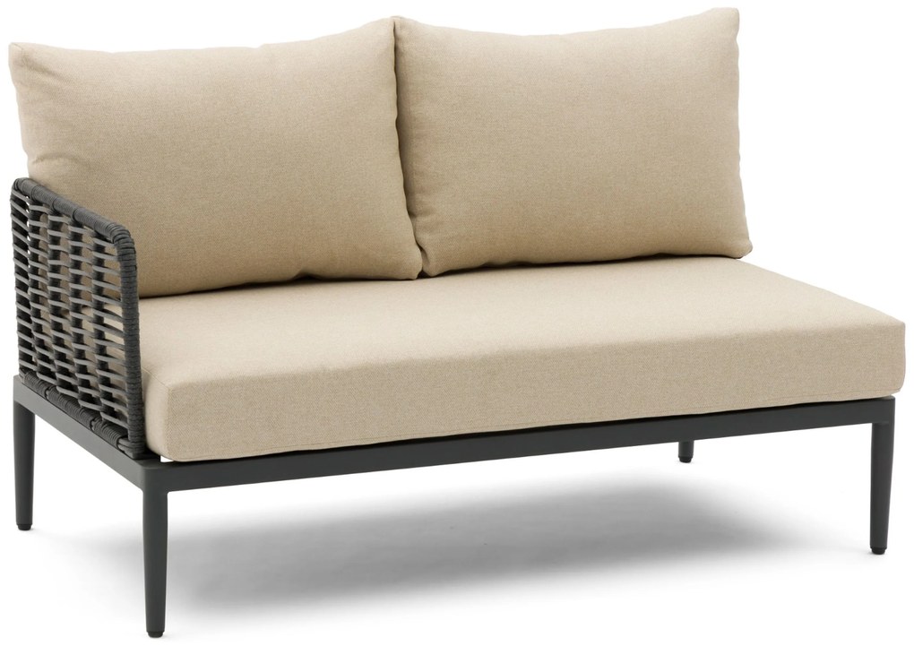 Hoek loungeset 5 personen Aluminium/wicker Grijs Coco Ibiza