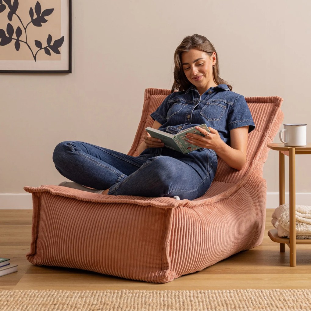 Dolce Zitzak Stoel Cord Lounger - Lichtroze