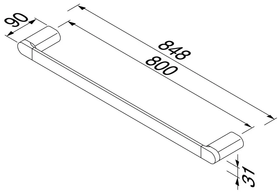 Geesa Wynk handdoekrek 84,8cm chroom