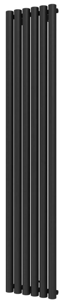 Designradiator Plieger Trento 814 Watt Middenaansluiting 180x35 cm Black Graphite
