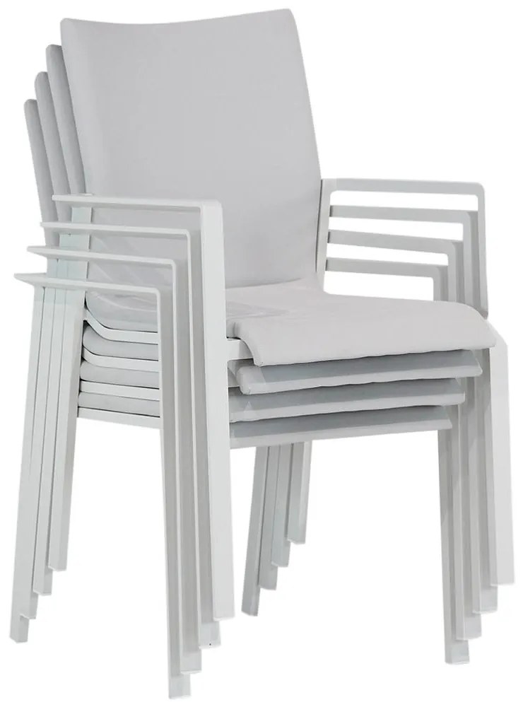 Tuinset 4 personen 180 cm Aluminium/textileen Wit Lifestyle Garden Furniture Rome/Alicante